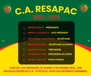 liste officielle des membres du Conseil d'Administration